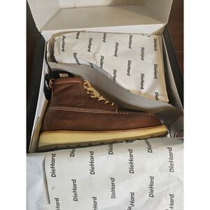 DieHard Malibu Work Boots Mens 8 EE Rust Brown Leather Moc Toe DH60420